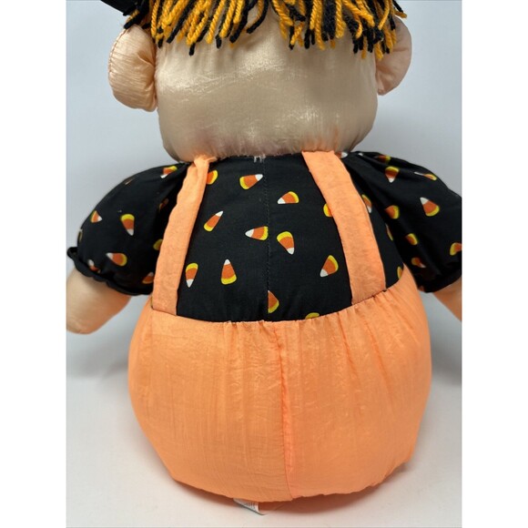 Vintage Halloween Witch Scarecrow Dan Dee Nylon Puffalump Style 26" Plush - Picture 7 of 8